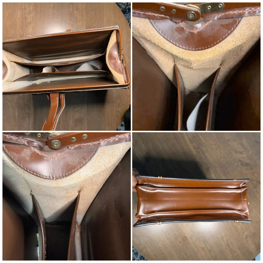 Korchmar Churchill Classic Top Frame Leather Lawyer Briefcase 18